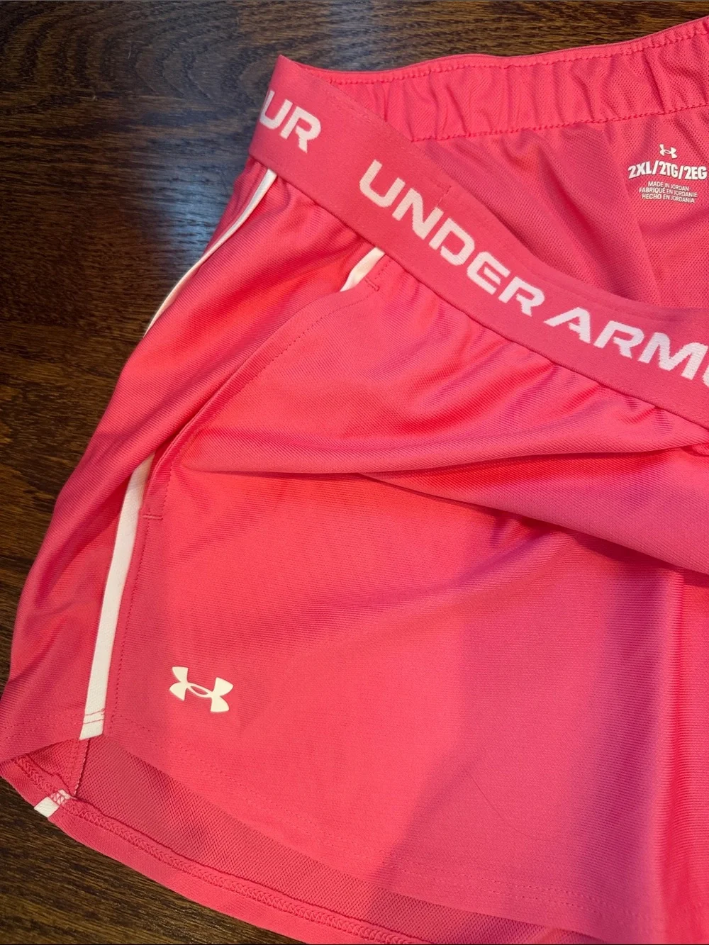 Under Armour Women’s Athletic Shorts — Coral and Black set bundle 2xl